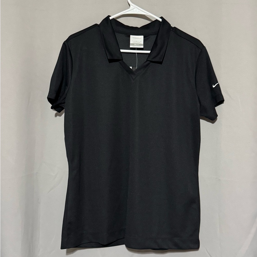 Nike Women's Dri-Fit Black Golf Polo Shirt